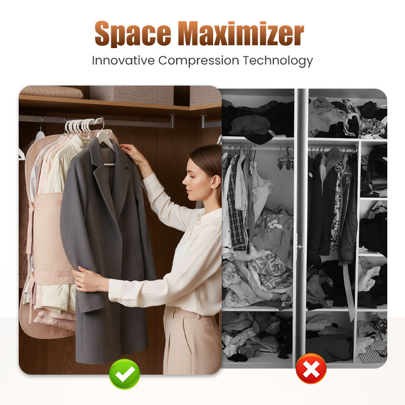 🎉Housse Vêtements Compressible🛡️Compressible, Anti-Poussière & Transparente📦