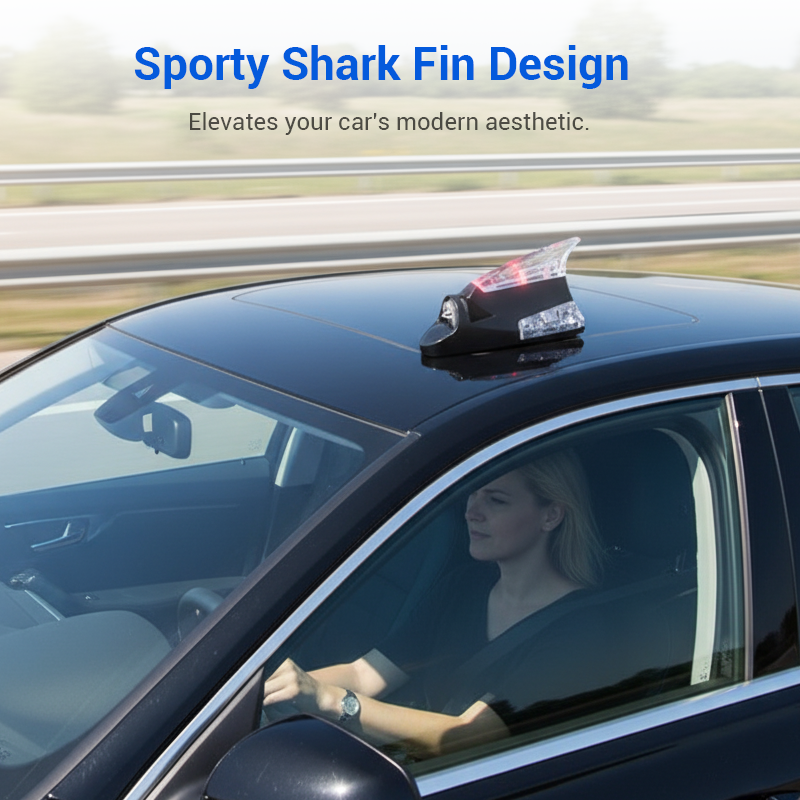 Lumière décorative en forme d'aileron de requin pour voiture