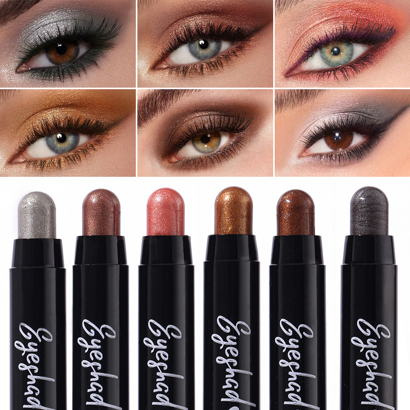 🔥Nouveautés - 50 % de réduction✨Coffret de 6 fards à paupières brillants en stick