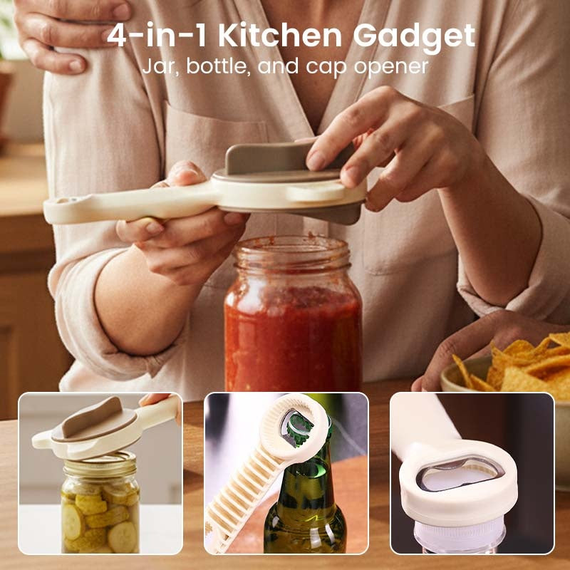 📢50% de réduction🥫Ouvre-Pot Multifonction 4 en 1 Sans Effort