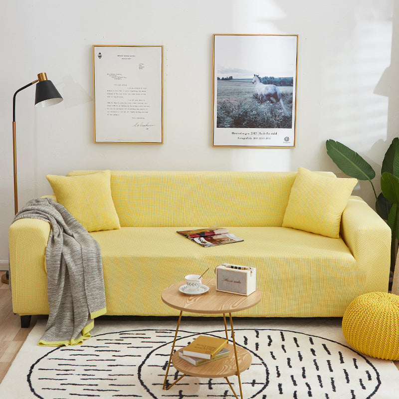 🛋️ 50% DE RÉDUCTION! 🧵 Housse de Canapé Extensible en Maille Jacquard – Anti-Dérapante, Douce & Ajustement Universel 🏠