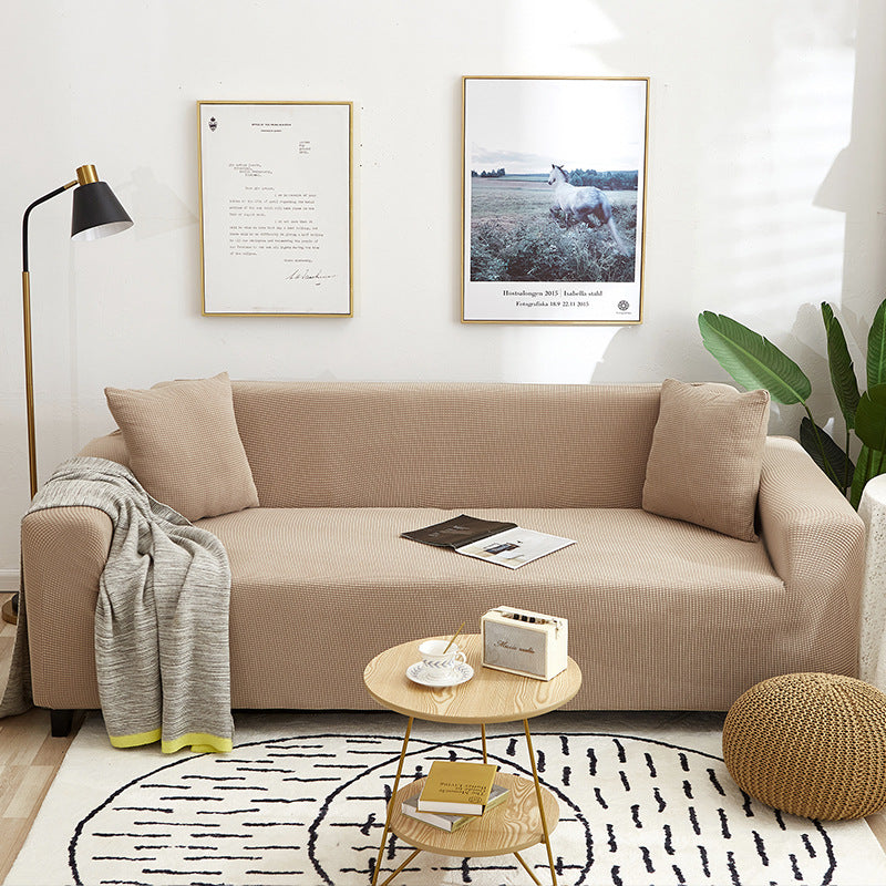 🛋️ 50% DE RÉDUCTION! 🧵 Housse de Canapé Extensible en Maille Jacquard – Anti-Dérapante, Douce & Ajustement Universel 🏠