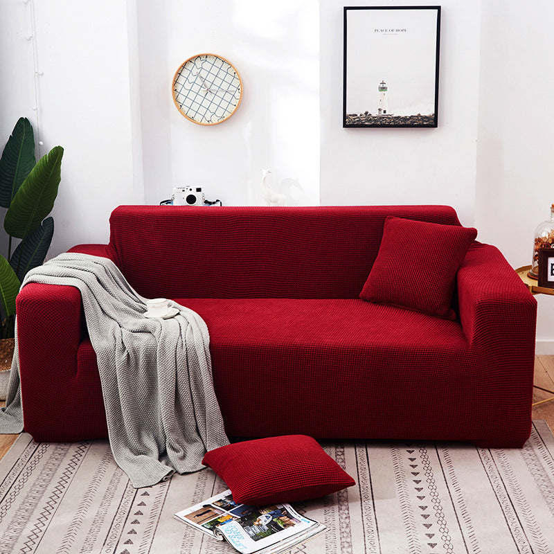 🛋️ 50% DE RÉDUCTION! 🧵 Housse de Canapé Extensible en Maille Jacquard – Anti-Dérapante, Douce & Ajustement Universel 🏠