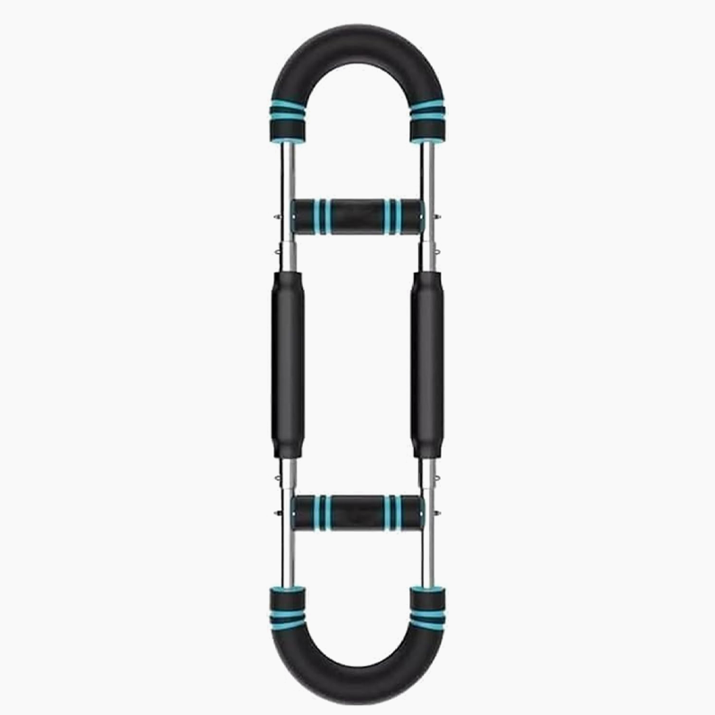 Barre Lestée Réglable 60-110 lb - Entraîneur de Bras et Pectoraux Portable pour Fitness à Domicile