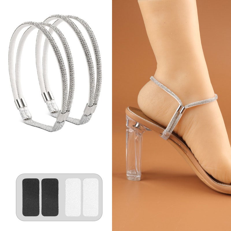 💎 1 ACHETÉ, 1 OFFERT ! 💎 Sangles Strass pour Talons : Ajustables, Brillantes & Anti-Chute ✨