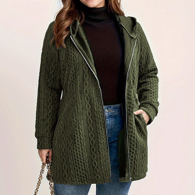 📢50% DE RÉDUCTION⏰Veste Ample à Capuche avec Tissage Texturé – Confort Ultra-Doux, Coupe Flatteuse & Style Élégant en 5 Couleurs⚡
