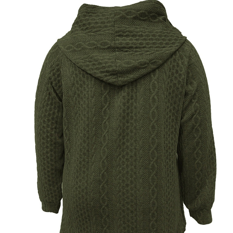 📢50% DE RÉDUCTION⏰Veste Ample à Capuche avec Tissage Texturé – Confort Ultra-Doux, Coupe Flatteuse & Style Élégant en 5 Couleurs⚡