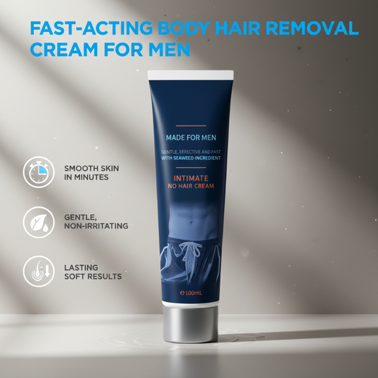 💖Crème Dépilatoire Homme à Action Rapide – Peau Lisse, Sans Irritation🧴🌿