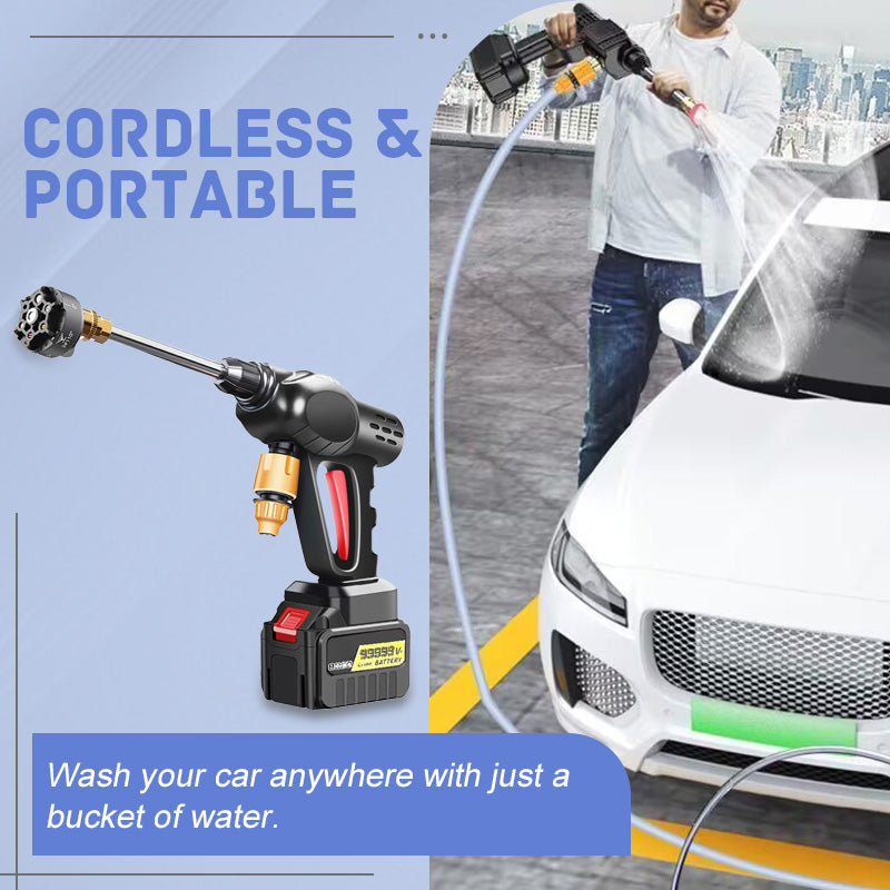 💦50% DE RÉDUCTION🚗 Nettoyeur Haute Pression Portable 30 BAR – Sans Fil, Polyvalent (Auto/Vélo/Terrasse) & Autonomie Longue🔋