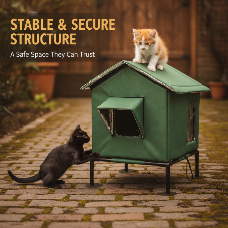 Maison pour Chat d’Extérieur ✅ Imperméable & Surélevée | Isolante et Pliable🐱