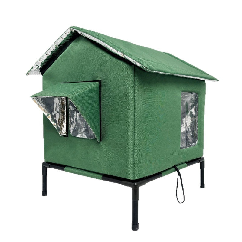Maison pour Chat d’Extérieur ✅ Imperméable & Surélevée | Isolante et Pliable🐱