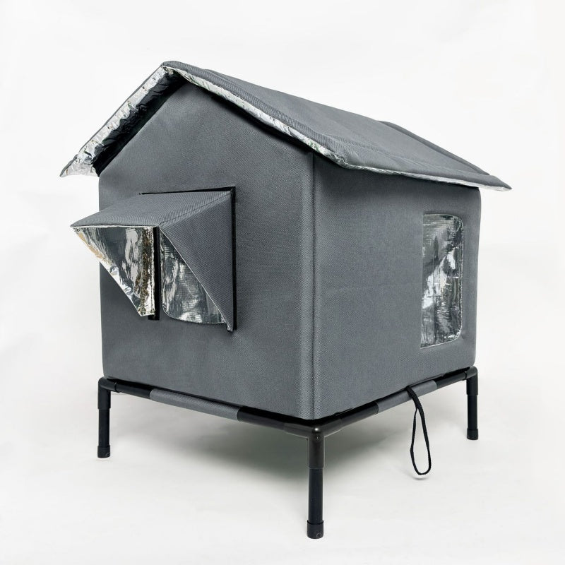Maison pour Chat d’Extérieur ✅ Imperméable & Surélevée | Isolante et Pliable🐱