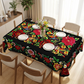 🏵️🌿 Nappe mexicaine à fleurs bord festonné – Imprimé éclatant, finition artisanale, la touche colorée et chaleureuse pour vos repas en famille et vos réceptions entre amis ☀️🍷