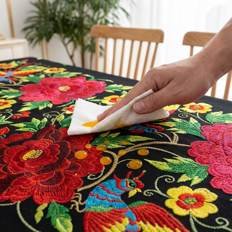 🏵️🌿 Nappe mexicaine à fleurs bord festonné – Imprimé éclatant, finition artisanale, la touche colorée et chaleureuse pour vos repas en famille et vos réceptions entre amis ☀️🍷