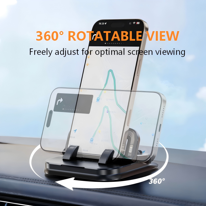 📱Support Voiture 360° + Carte de Stationnement Lumineuse – Pliable, Sécurisé & Sans Obstruction !✨