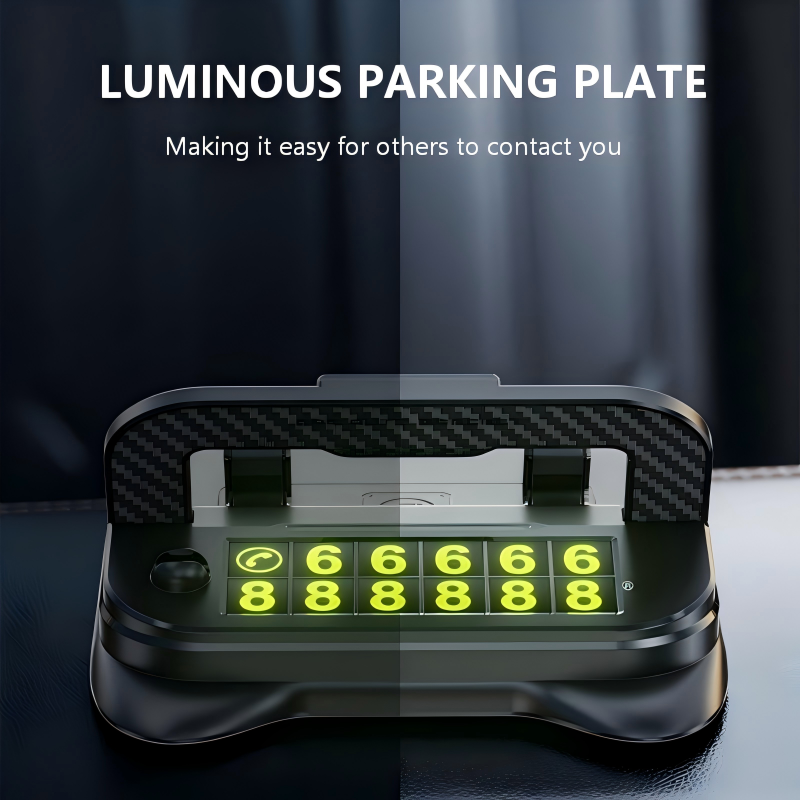 📱Support Voiture 360° + Carte de Stationnement Lumineuse – Pliable, Sécurisé & Sans Obstruction !✨