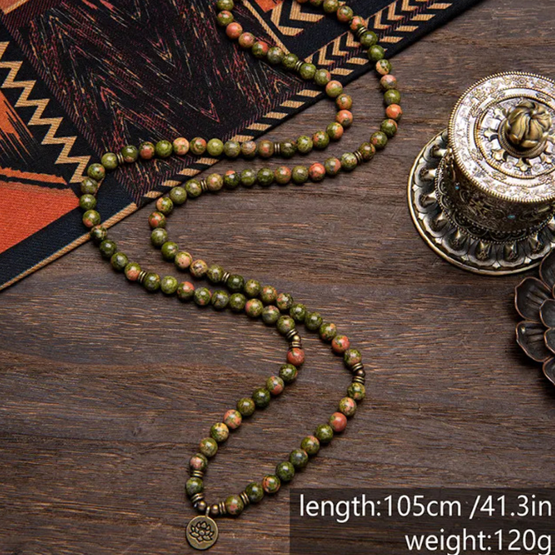 ⏰Collier bohème en perles de pierre naturelle