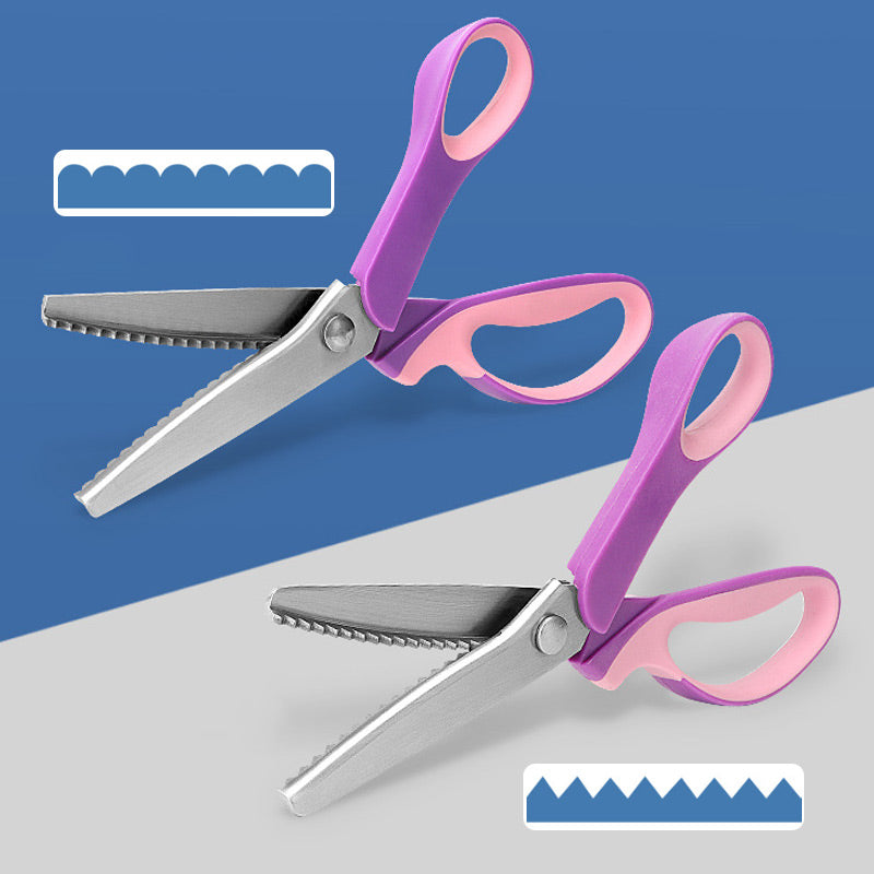 ✂️ Ciseaux Cranteurs en Acier Inoxydable — Bords Zigzag, Poignées Ergonomiques, Couture, Quilting & Scrapbooking, 4 Coloris ✨