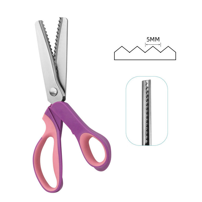 ✂️ Ciseaux Cranteurs en Acier Inoxydable — Bords Zigzag, Poignées Ergonomiques, Couture, Quilting & Scrapbooking, 4 Coloris ✨