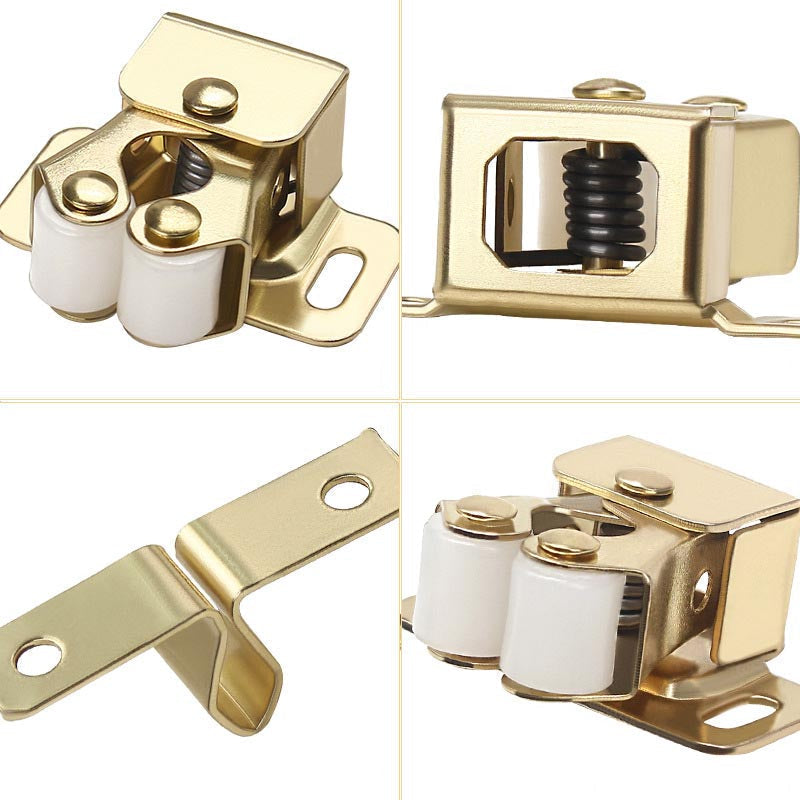 Loquet de Porte en Acier Inoxydable - Fermeture Double Rouleau pour Armoires