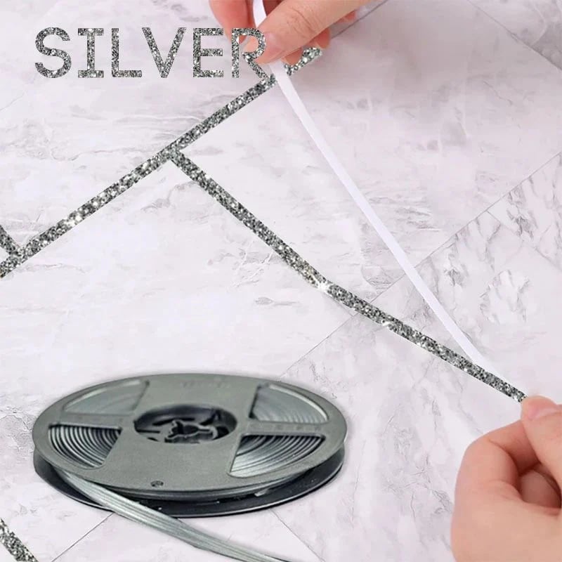 🛡️✨⏰ Bande de Calfeutrage Auto-Adhésive Imperméable 8mm x 6m – Anti-Moisissure, pour Joints Cuisine & Salle de Bain (Blanc/Argent/Or/Noir)