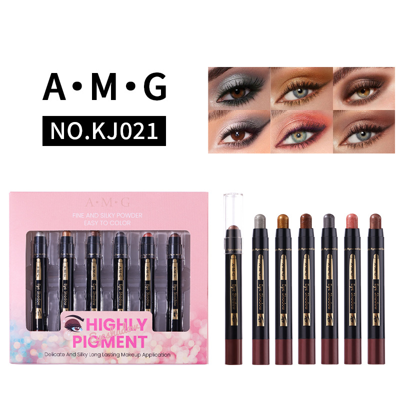 🔥Nouveautés - 50 % de réduction✨Coffret de 6 fards à paupières brillants en stick