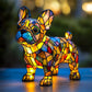 Lampe de table LED en forme de chiot à blocs de couleurs