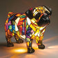 Lampe de table LED en forme de chiot à blocs de couleurs