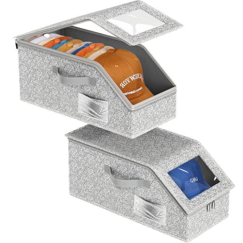 🎉Boîtes Empilables pour Casquettes📦Transparentes, Modulables & Gain de Place⚾
