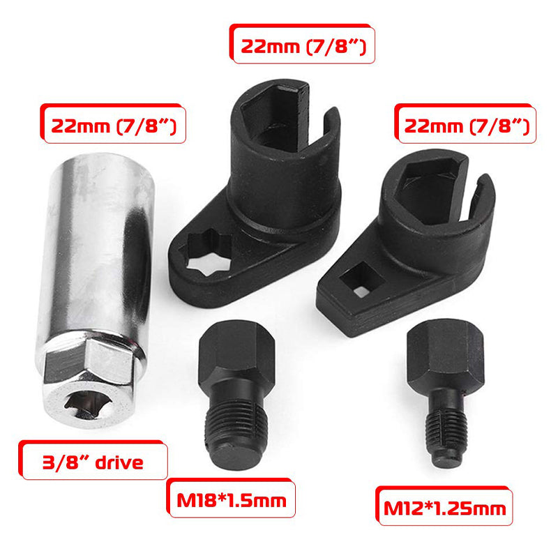 ⏳Offre à durée limitée : 50 % de réduction⏰Lot de 5 pièces : clés à douille décalées et fraises à fileter pour sondes O2 de voitures🚗🔧