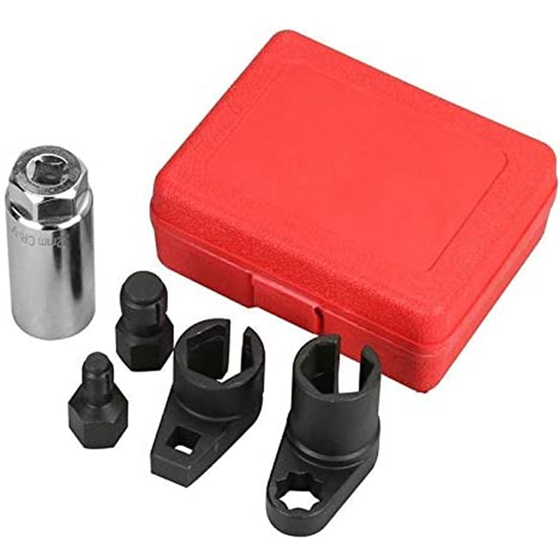 ⏳Offre à durée limitée : 50 % de réduction⏰Lot de 5 pièces : clés à douille décalées et fraises à fileter pour sondes O2 de voitures🚗🔧