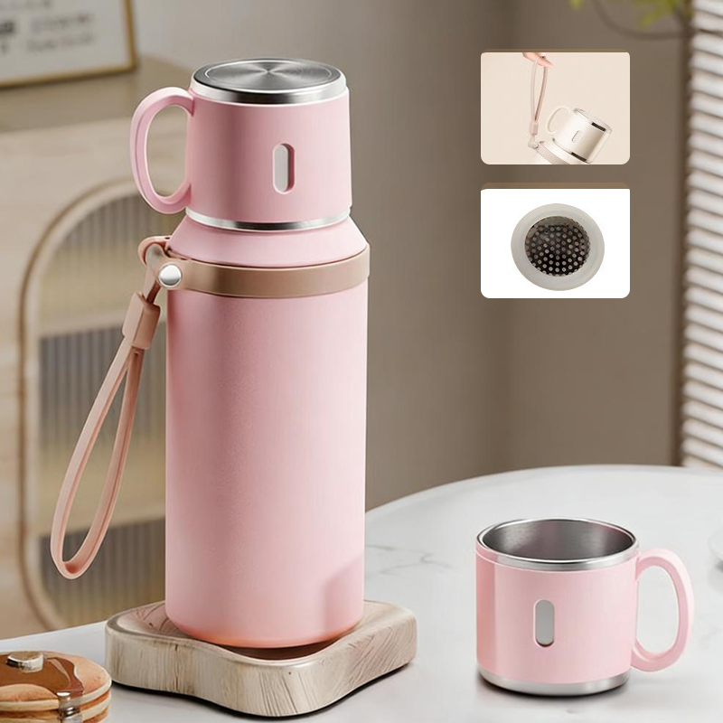 🔥⚡💝  Bouteille Isotherme 2-en-1 Acier Inoxydable 316 – 600 ml, 5 Couleurs, Couvercle-Cup (Livraison Mondiale)