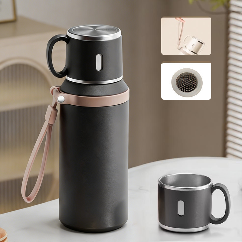 🔥⚡💝  Bouteille Isotherme 2-en-1 Acier Inoxydable 316 – 600 ml, 5 Couleurs, Couvercle-Cup (Livraison Mondiale)