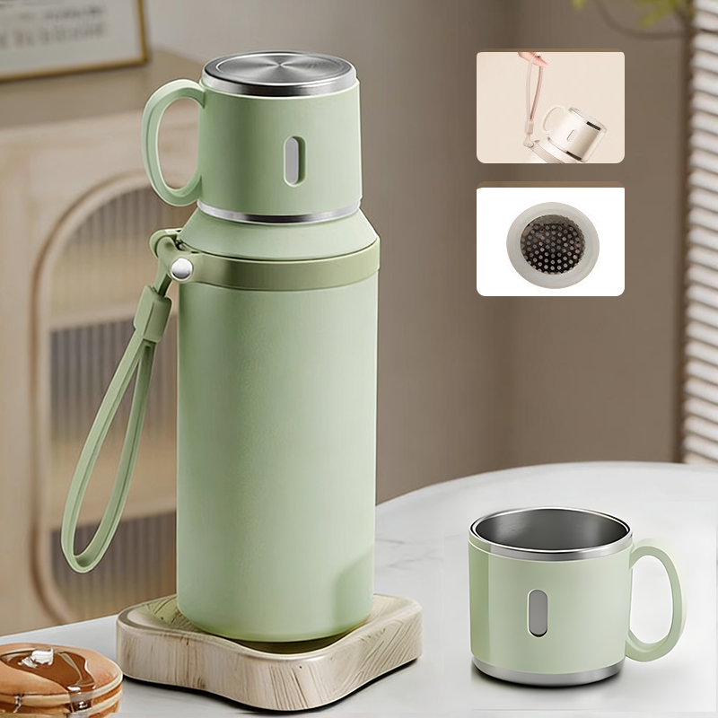 🔥⚡💝  Bouteille Isotherme 2-en-1 Acier Inoxydable 316 – 600 ml, 5 Couleurs, Couvercle-Cup (Livraison Mondiale)