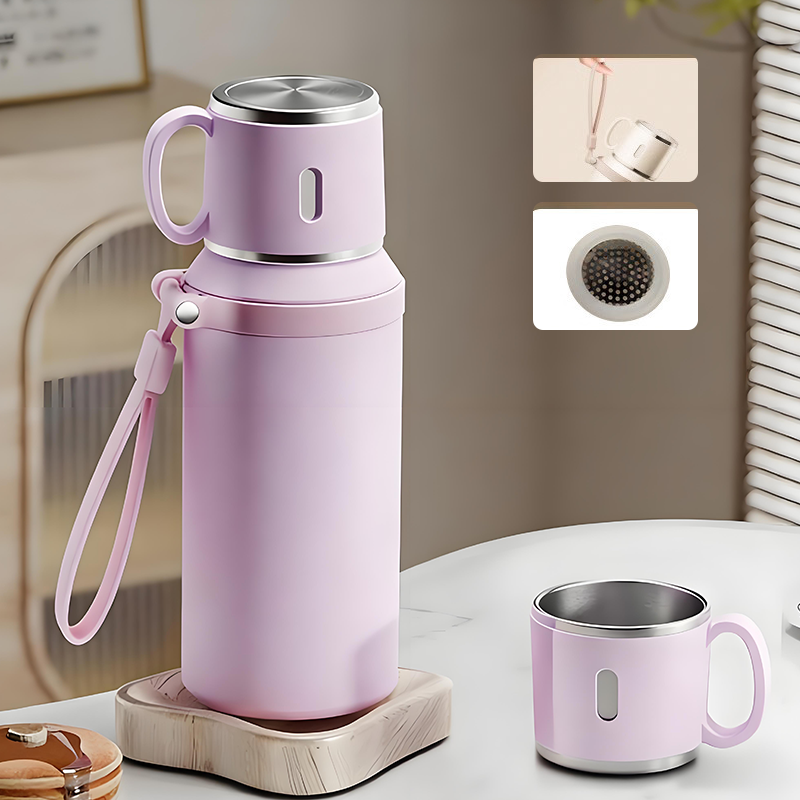 🔥⚡💝  Bouteille Isotherme 2-en-1 Acier Inoxydable 316 – 600 ml, 5 Couleurs, Couvercle-Cup (Livraison Mondiale)