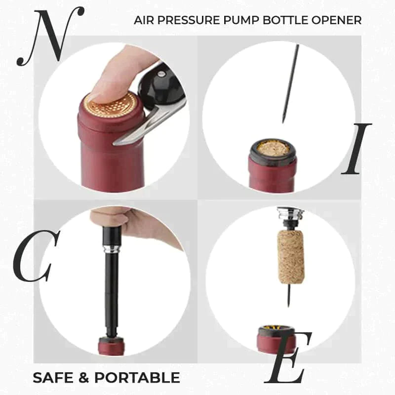Tire-Bouchon à Pression d'Air - Ouvre-Bouteille Rapide et Sûr pour Vin