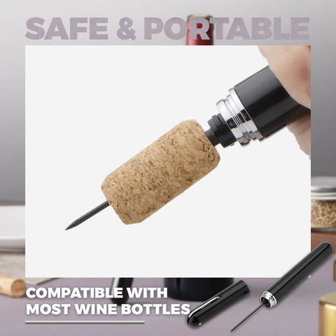 Tire-Bouchon à Pression d'Air - Ouvre-Bouteille Rapide et Sûr pour Vin