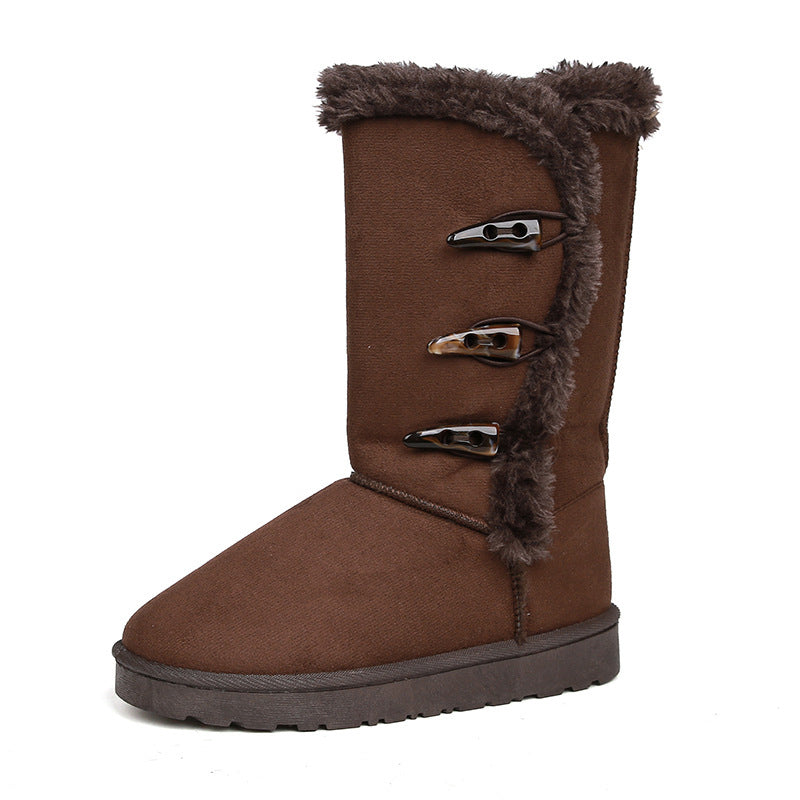 👢Bottes de Neige Mi-Mollet – Doublure Fausse Fourrure, Ultra-Chaudes & Semelle Antidérapante🧥