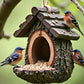 🌿 Nouveau Design 2026 | Mangeoire à Oiseaux Souche Réaliste 🐦