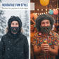 🎩Chapeau Punk avec Perruque et Barbe Tricotée✨Style Unique, Prêt à Porter & Accessoire de Déguisement💥