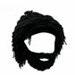 🎩Chapeau Punk avec Perruque et Barbe Tricotée✨Style Unique, Prêt à Porter & Accessoire de Déguisement💥