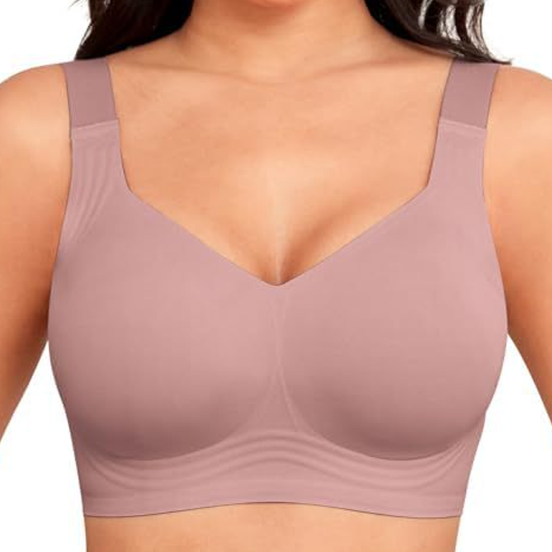 Soutien-gorge sans armature, sans coutures et à couverture totale pour femme