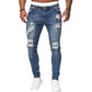 👖50 % DE RÉDUCTION !🔥Jean skinny délavé stylé pour homme – Coupe slim fuselée, coton respirant et détails déchirés tendance