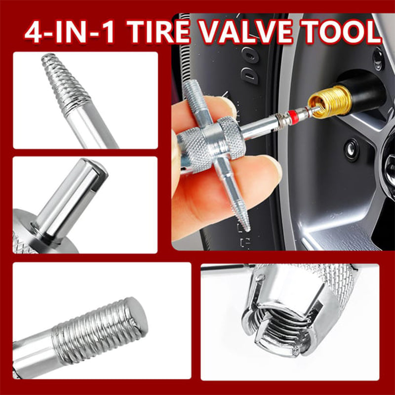 📢PROMO FLASH 50%🔧Kit d'Outils pour Valve de Pneu – Changement Rapide, Compatible Voiture/Moto/BTP, Outils Complets, Portable & Durable🚗