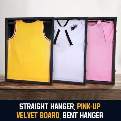📢50% de réduction🏀Cadre d’exposition en bois pour maillot – Porte magnétique & acrylique transparent