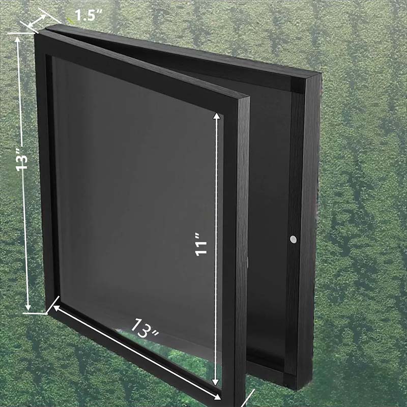 📢50% de réduction🏀Cadre d’exposition en bois pour maillot – Porte magnétique & acrylique transparent