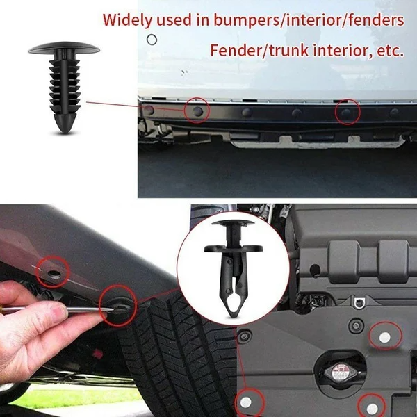 Lot de 100 Clips à Vis d'Extension - Universel, Haute Compatibilité et Installation Facile pour Voiture