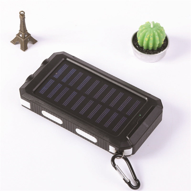 Batterie externe solaire 10000mAh, chargeur solaire avec double lampe LED, batterie externe pour voyage, camping #TOP PICKS