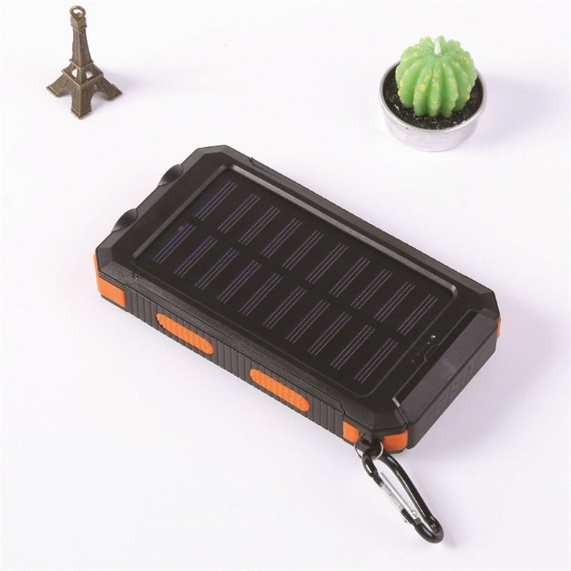 Batterie externe solaire 10000mAh, chargeur solaire avec double lampe LED, batterie externe pour voyage, camping #TOP PICKS