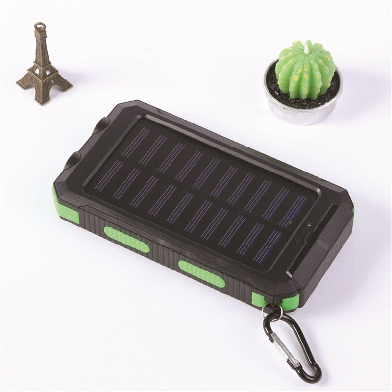 Batterie externe solaire 10000mAh, chargeur solaire avec double lampe LED, batterie externe pour voyage, camping #TOP PICKS